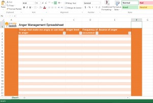 Anger management spreadsheet